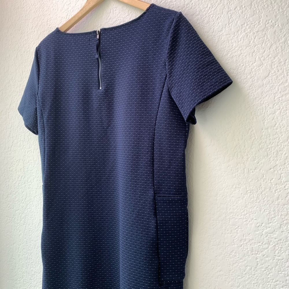 Burton of London Navy Blue Swiss Dot Mini Dress - Picture 6 of 8